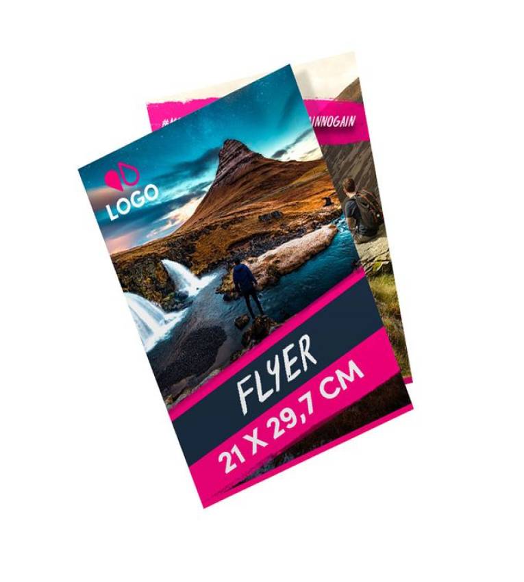Papier Flyers A4 couché Brillant glossy 115g Pack 250 Feuilles